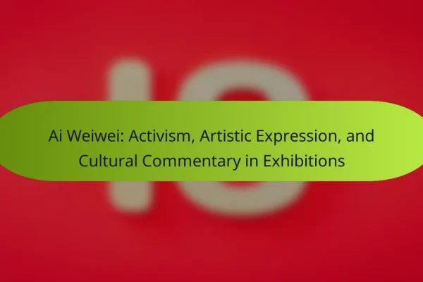 Ai Weiwei: Activism, Artistic Expression, and Cultural Commentary in Exhibitions