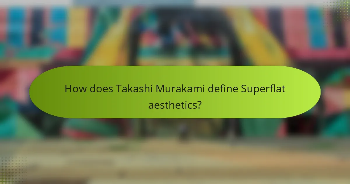 How does Takashi Murakami define Superflat aesthetics?