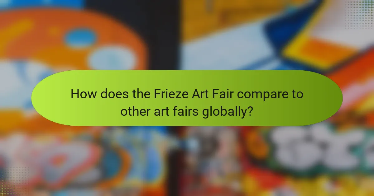 How does the Frieze Art Fair compare to other art fairs globally?