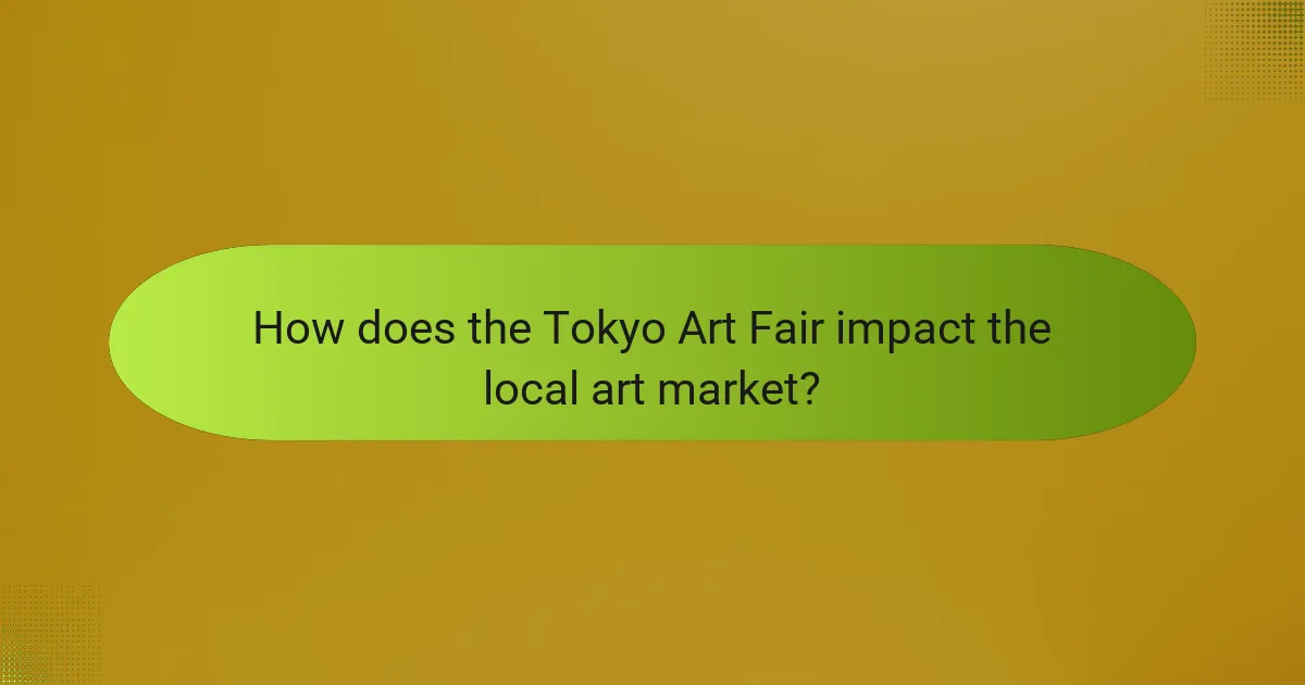 How does the Tokyo Art Fair impact the local art market?