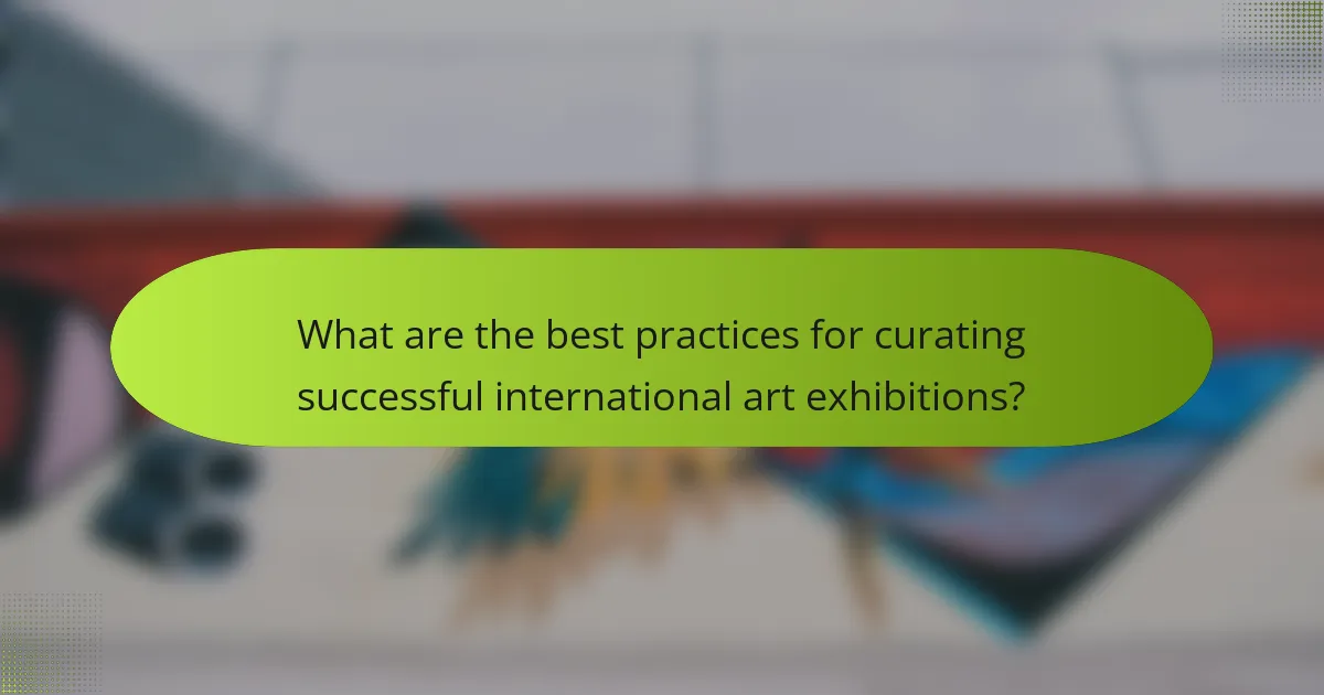 What are the best practices for curating successful international art exhibitions?