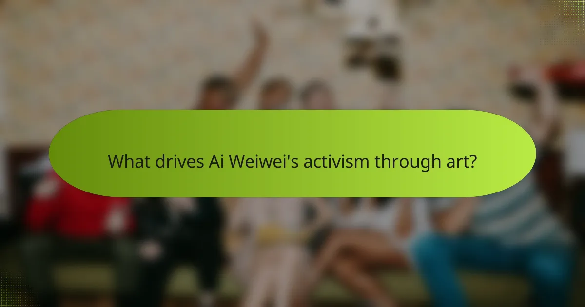 What drives Ai Weiwei's activism through art?